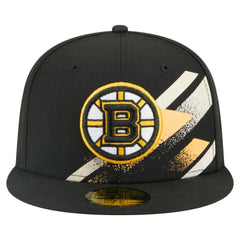 Boston Bruins New Era Faded Lines 59FIFTY Fitted Hat - Black - NHL