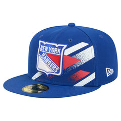 New York Rangers New Era Faded Lines 59FIFTY Fitted Hat - Blue - NHL