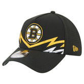 Boston Bruins New Era 39THIRTY A-Frame Perforated Flex Hat - Black - NHL