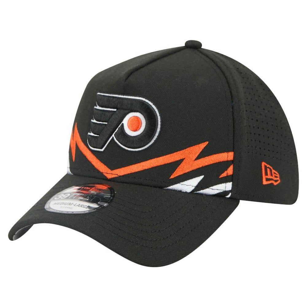 Philadelphia Flyers New Era 39THIRTY A-Frame Perforated Flex Hat - Black - NHL