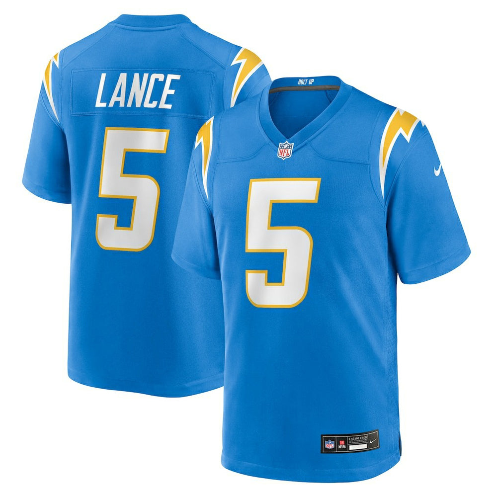 Trey Lance Los Angeles Chargers Team Game Jersey Powder Blue | Nike for Sale