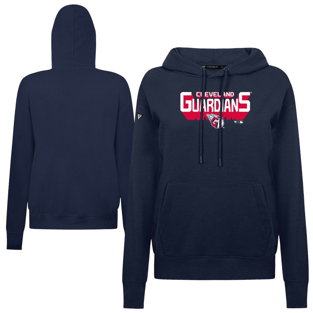 Cleveland Guardians Levelwear Women's Adorn Retro 3D Pullover Hoodie - MLB
