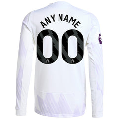 Manchester United 2025/26 Away Long Sleeve Custom Jersey White | Adidas Online