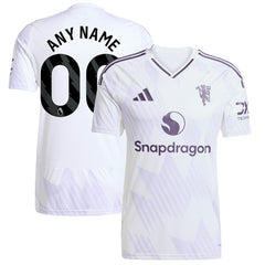 Manchester United 2025/26 Away Replica Custom Jersey White | Adidas