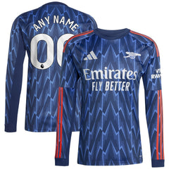 Arsenal 2025/26 Away Replica Long Sleeve Custom Jersey Blue | Adidas discount