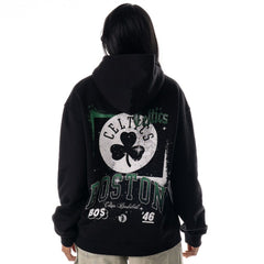 Boston Celtics The Wild Collective Unisex Splatter Premium Hoodie Black - NBA
