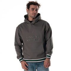 Boston Celtics The Wild Collective Unisex Custom Rib Tonal Premium Hoodie Charcoal - NBA