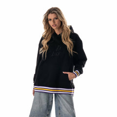 Los Angeles Lakers The Wild Collective Unisex Custom Rib Tonal Premium Hoodie Black - NBA