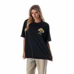 Los Angeles Lakers The Wild Collective Unisex Oversized Streetwear T-Shirt Black - NBA