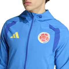 Colombia National Team FIFA x World Cup 2026 Tiro Travel Raglan Full-Zip Windbreaker Hoodie Blue | Adidas cheap