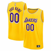 Los Angeles Lakers Fast Break Custom Jersey Icon Edition Gold - NBA