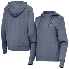 Pittsburgh Pirates Antigua Women's Justice Stars and Stripes Team Logo Pullover Hoodie - MLB