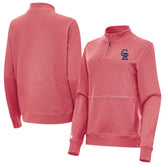 Colorado Rockies Antigua Women's Crush Stars and Stripes Team Logo Quarter-Zip Pullover Top - MLB