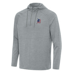 Detroit Tigers Antigua Spikes Stars and Stripes Team Logo Quarter-Zip Pullover Hoodie - MLB