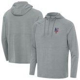 New York Mets Antigua Spikes Stars and Stripes Team Logo Quarter-Zip Pullover Hoodie - MLB