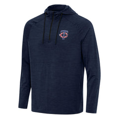 Minnesota Twins Antigua Spikes Stars and Stripes Team Logo Quarter-Zip Pullover Hoodie - MLB