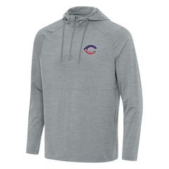 Cincinnati Reds Antigua Spikes Stars and Stripes Team Logo Quarter-Zip Pullover Hoodie - MLB