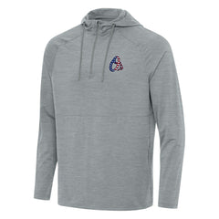 Baltimore Orioles Antigua Spikes Stars and Stripes Team Logo Quarter-Zip Pullover Hoodie - MLB