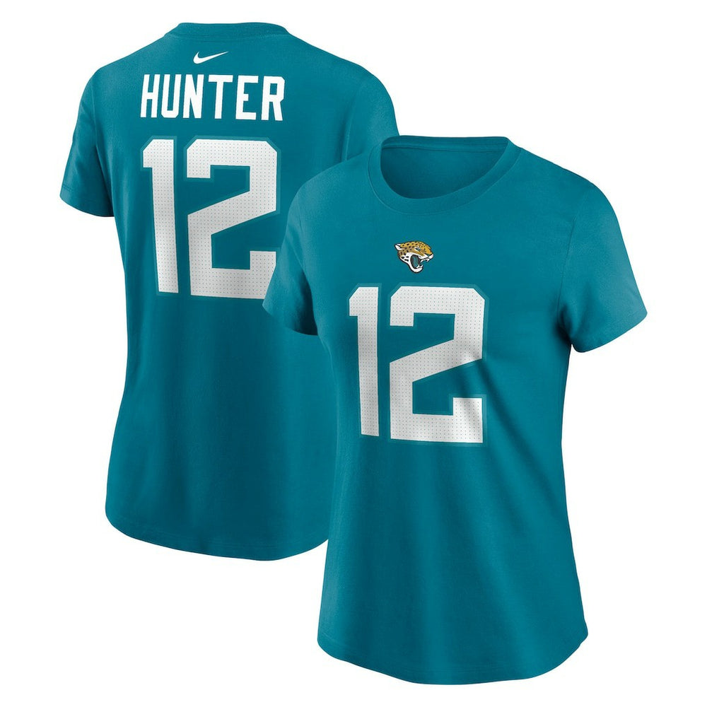 Travis Hunter Jacksonville Jaguars Women's Name & Number T-Shirt Teal | Nike for Sale
