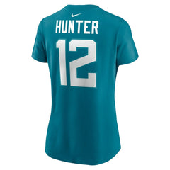 Travis Hunter Jacksonville Jaguars Women's Name & Number T-Shirt Teal | Nike for Sale