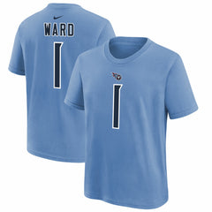 Cam Ward Tennessee Titans Youth 2025 NFL Draft First Round Pick Name & Number T-Shirt Navy | Nike for Sale