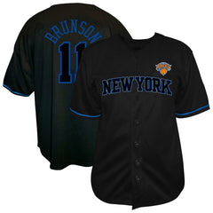 Jalen Brunson New York Knicks Big & Tall Name & Number Fashion Jersey Black - NBA