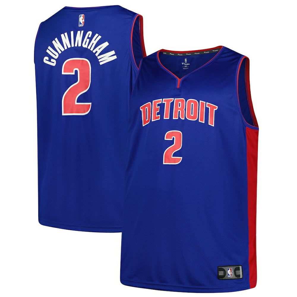 Cade Cunningham Detroit Pistons Big & Tall Fast Break Player Jersey Blue Icon Edition - NBA