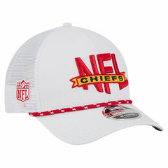 Kansas City Chiefs New Era NFL 9FORTY A-Frame M-Crown Adjustable Trucker Hat White | NFL