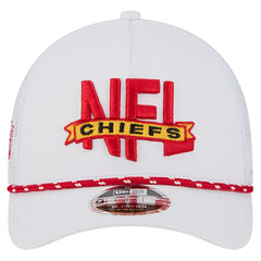 Kansas City Chiefs New Era NFL 9FORTY A-Frame M-Crown Adjustable Trucker Hat White | NFL