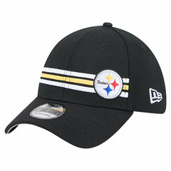 Pittsburgh Steelers New Era Stripes 39THIRTY Flex Hat Black | NFL