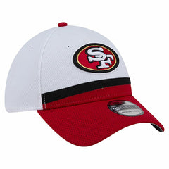 San Francisco 49ers New Era Dashmark Rays 39THIRTY Flex Hat White/Scarlet | NFL