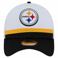 Pittsburgh Steelers New Era Dashmark Rays 39THIRTY Flex Hat White/Black | NFL