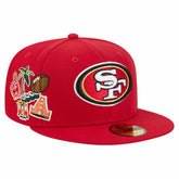 San Francisco 49ers New Era Group Chat 59FIFTY Fitted Hat Scarlet | NFL