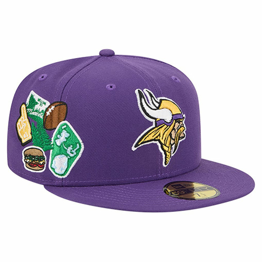 Minnesota Vikings New Era Group Chat 59FIFTY Fitted Hat Purple | NFL