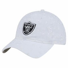 Las Vegas Raiders New Era Women's Floral 9TWENTY Adjustable Hat White | NFL