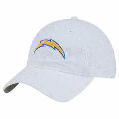 Los Angeles Chargers New Era Women's Floral 9TWENTY Adjustable Hat White | NFL