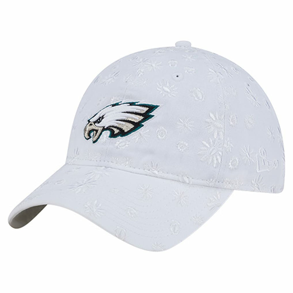 Philadelphia Eagles New Era Women's Floral 9TWENTY Adjustable Hat White | NFL