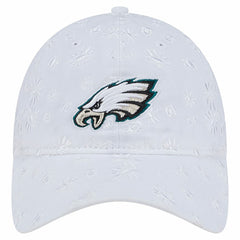 Philadelphia Eagles New Era Women's Floral 9TWENTY Adjustable Hat White | NFL