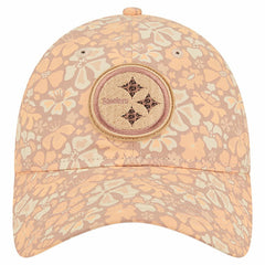 Pittsburgh Steelers New Era Women's Floral 9TWENTY Adjustable Hat Tan | NFL