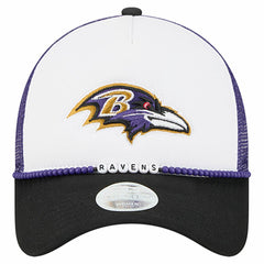Baltimore Ravens New Era Women's Friendship Bracelet 9FORTY Adjustable Hat White/Black | NFL
