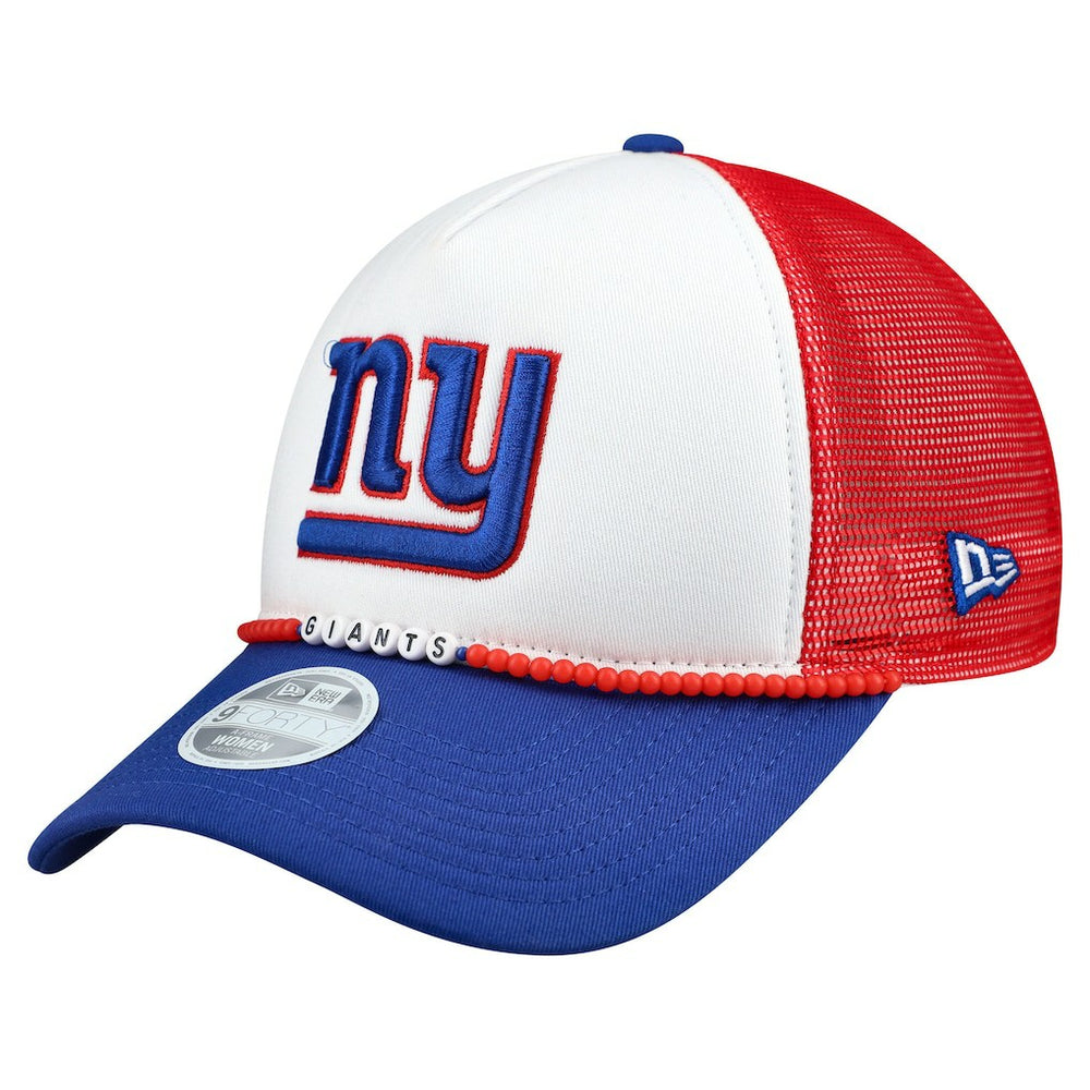 New York Giants New Era Women's Friendship Bracelet 9FORTY Adjustable Hat White/Royal | NFL