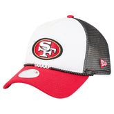 San Francisco 49ers New Era Women's Friendship Bracelet 9FORTY Adjustable Hat White/Scarlet | NFL