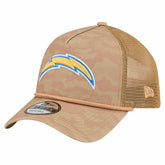 Los Angeles Chargers New Era Wheat Camo 9FORTY Adjustable Hat Tan | NFL
