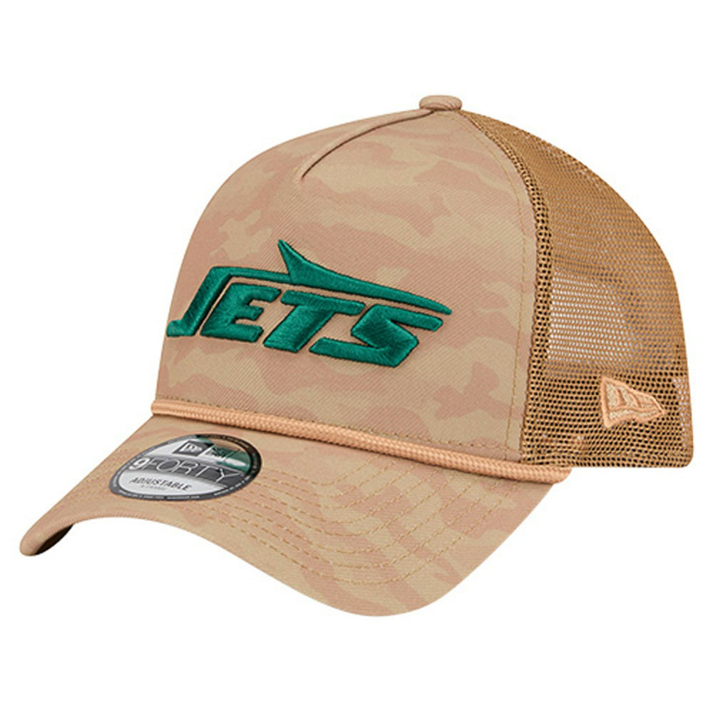New York Jets New Era Wheat Camo 9FORTY Adjustable Hat Tan | NFL