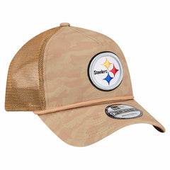 Pittsburgh Steelers New Era Wheat Camo 9FORTY Adjustable Hat Tan | NFL