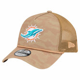 Miami Dolphins New Era Wheat Camo 9FORTY Adjustable Hat Tan | NFL