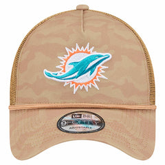 Miami Dolphins New Era Wheat Camo 9FORTY Adjustable Hat Tan | NFL