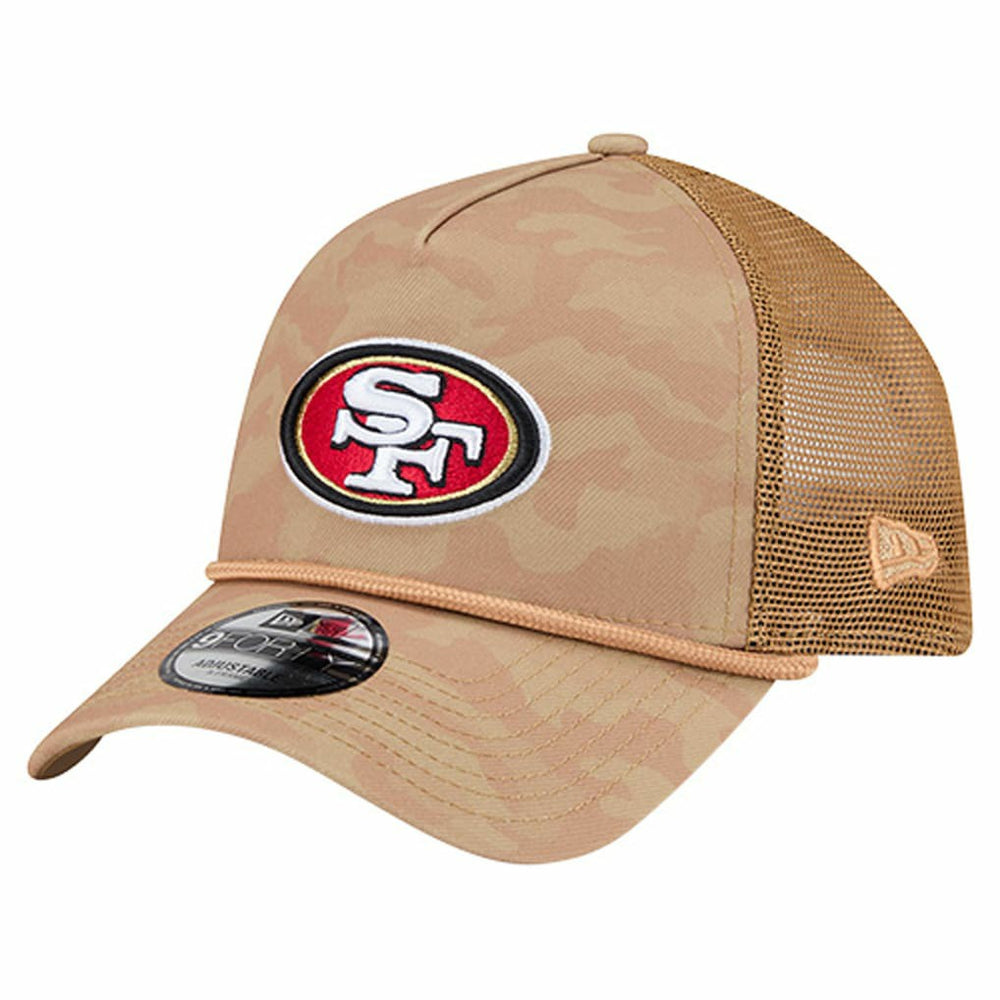 San Francisco 49ers New Era Wheat Camo 9FORTY Adjustable Hat Tan | NFL