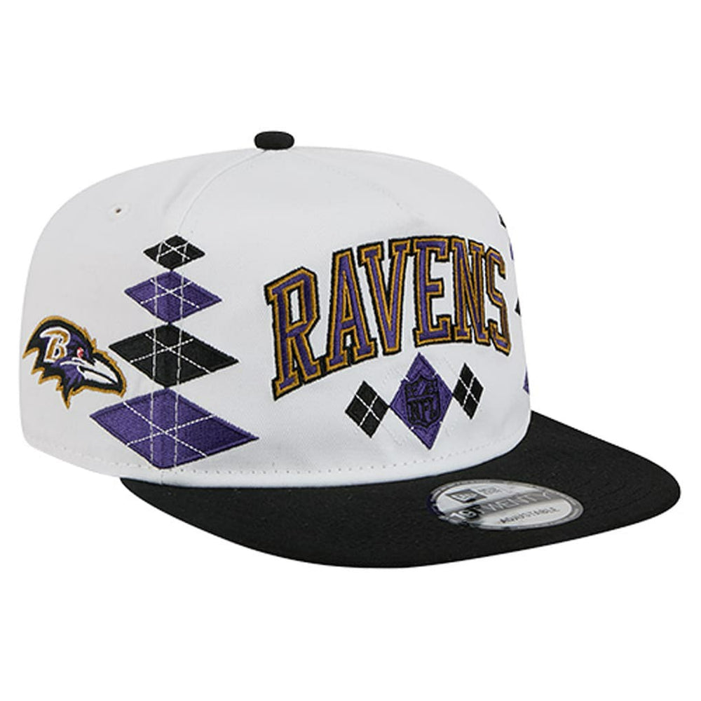 Baltimore Ravens New Era Argyle 19TWENTY Adjustable Hat White | NFL