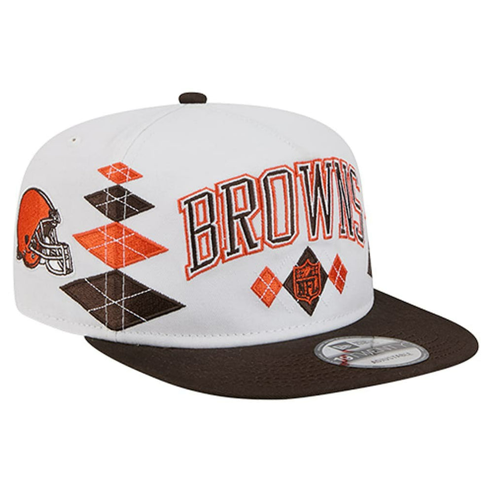 Cleveland Browns New Era Argyle 19TWENTY Adjustable Hat White | NFL